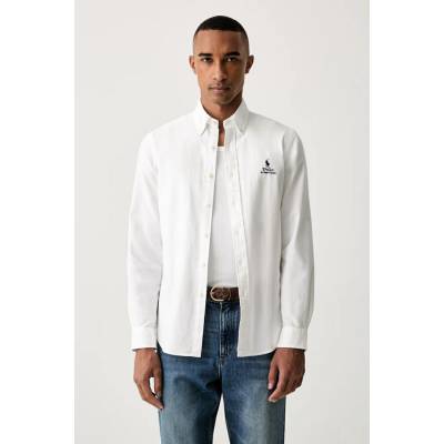 Polo Ralph Lauren pánska bavlnená košeľa 710B30247 biela