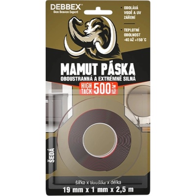 Den Braven High Tack Obojstranná páska 19 mm x 1 mm x 2,5 m