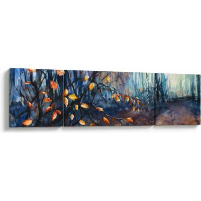 Obraz - Lúče jesenného slnka, trojdielne 170x50 cm