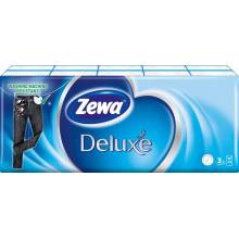 Zewa Delux papierové vreckovky 3-vrstvové bez vône 10 x 10 ks