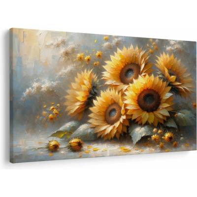 Obraz - Malba slunečnic, jednodílný 120x80 cm