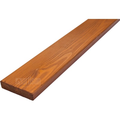 Plotovky dřevěné rovné, sibiřský modřín, barvené - odstín borovice 20x90x1200, kvalita AB