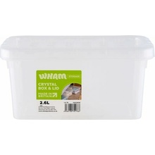 Wham Crystal Clear úložná krabice s víkem 2,6 l
