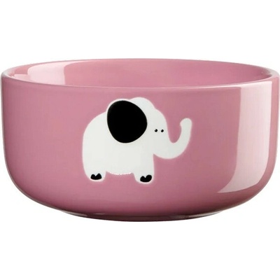 ASA Selection Porcelánová miska Buddies ružová so slonom 12 cm