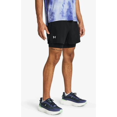 Under Armour Launch 5 inch 2-in-1 Short black/black/reflective