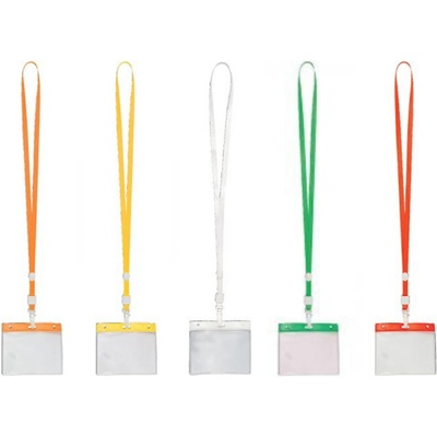 Šňůrka na krk Pouzdro na ID kartu, plast, popruh,10,3x7,7mm