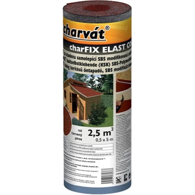 CHARVÁT Charbix Elast Coolna Samolepící asfaltový pás 0,5 x 5 m 3,3 mm červený