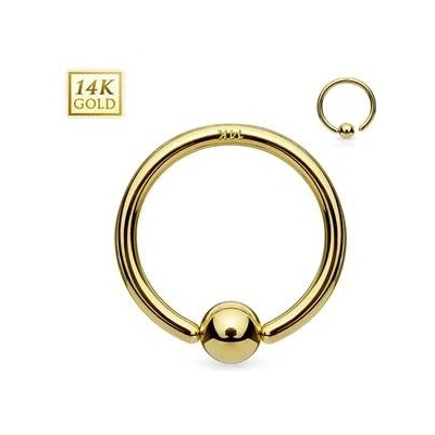 Šperky4U zlatý piercing kruh ZL01042-10082-YG