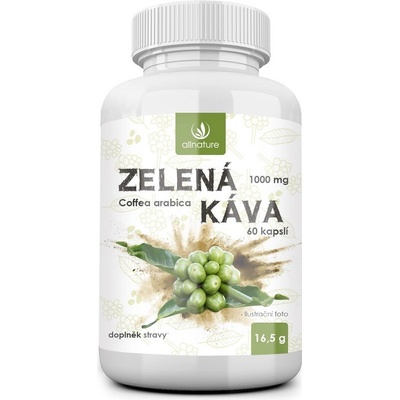 Allnature Zelená káva 1000 mg 60 kapsúl