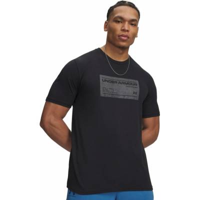 Under Armour Box WM Label SS M černá tmavě šedá