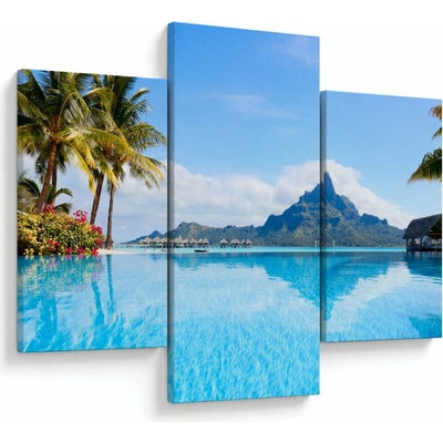 Obraz - Bora-Bora, Francouzská Polynésie, třídílný 90x60 cm