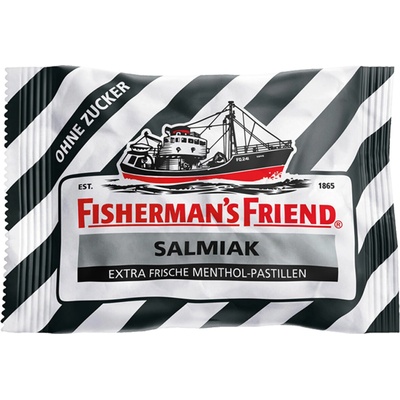 Fishermans Friend Salmiak čerstvé mentolové pastilky bez cukru 25 g