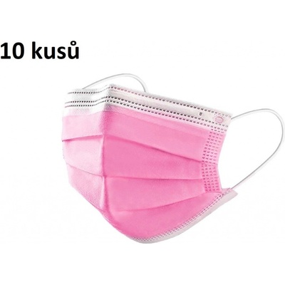 High Life Medical ochranná rouška růžová 10 ks