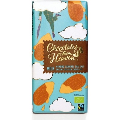 Chocolates from Heaven Bio mliečna čokoláda s karamel. mandľami a morskou soľou 37% 100 g