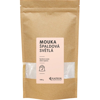 NATIOS Špaldová mouka Jemně mletá Světlá 1 kg
