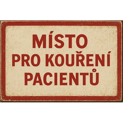 Ceduľa Místo Pro Kouření Pacientů