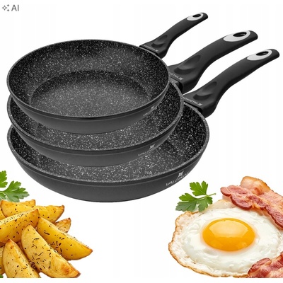 Valdinox Sada pánví na indukci, plyn, s nepřilnavým povrchem Hunter 20/24/28 cm
