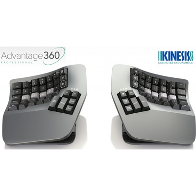 Kinesis Advantage360 Professional Wireless Kailh Box Pink Linear Quiet White KB360-PRO-KLQ – Hledejceny.cz