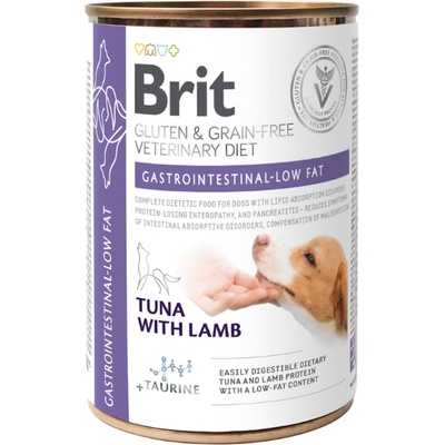 Brit Veterinary Diet Dog Gluten & Grain free Gastrointestinal Low Fat Tuna with Lamb 400 g