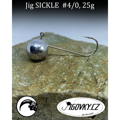 Jigovky.cz Jigové hlavičky Sickle vel.4 25g 5 ks