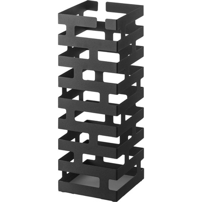 YAMAZAKI Stojan na dáždniky Brick 2363, štvorcový, kov, čierny