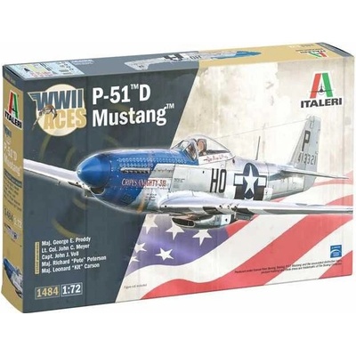 ITALERI Model Kit letadlo 1484 P-51D Mustang Aces 1:72