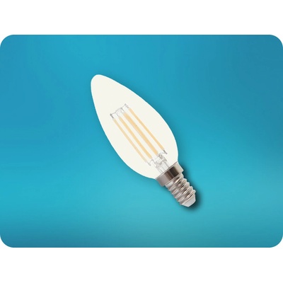 V-TAC Retro LED filament žiarovka E14, 4W, 400lm, sviečka, stmievateľná Teplá biela