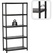 Pro-Tech Regál 90 x 40 x 180 cm 5 polic černý 80572