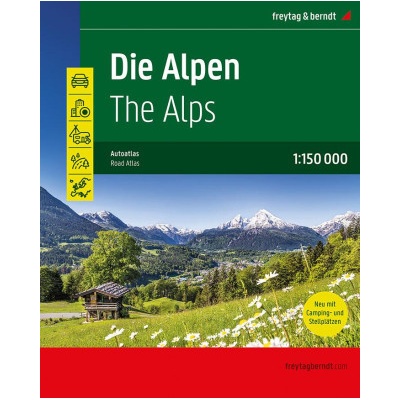Die Alpen, Straßenatlas 1:150.000, freytag & berndt – Hledejceny.cz