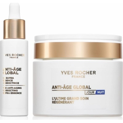 Yves Rocher Anti-Age Global regenerační péče na den i noc 75 ml + Yves Rocher Anti-Age Global intenzivně regenerační sérum 30 ml – Hledejceny.cz