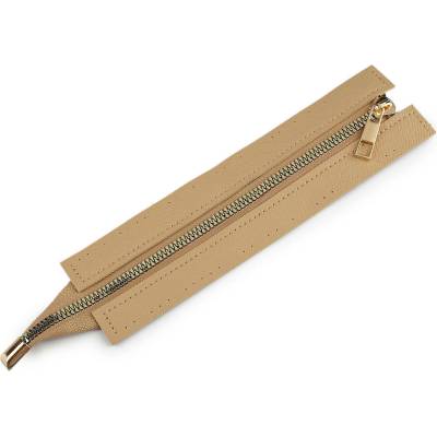 Prima-obchod Zip na kabelky, tašky, pouzdra 5,5x20 cm, barva 1 béžová