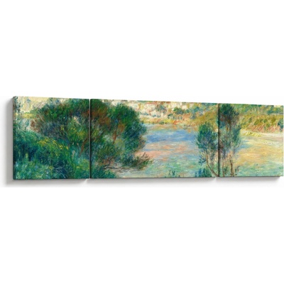 Obraz - Auguste Renoir, View of Monte Carlo from Cap Martin, reprodukcia, trojdielne 170x50 cm