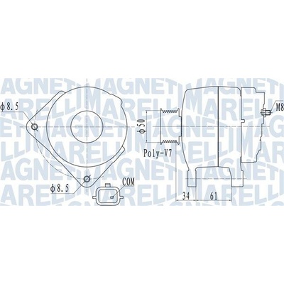 Alternátor MAGNETI MARELLI 063732057010