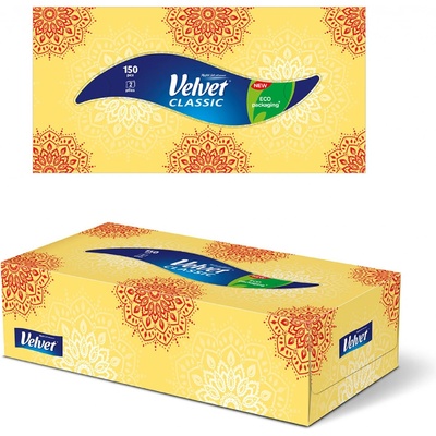 Velvet Classic papierové vreckovky 2-vrstvové 150 ks
