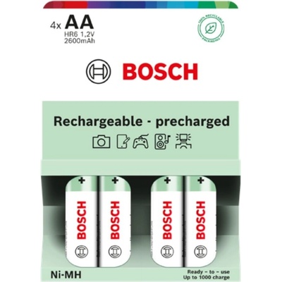 BOSCH Rechargeable-precharged AA 2600 mAh HR6B4P2600-00 4 ks