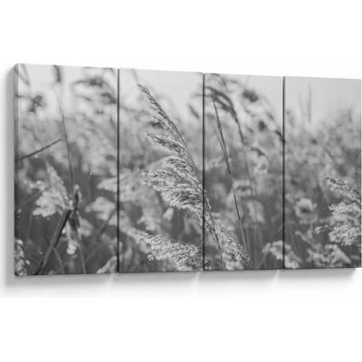 Obraz - Tráva vo vetre, štvordielne 160x80 cm