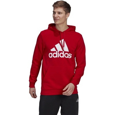 adidas mikina Essentials French Terry Big Logo Hoodie IC9365 Červená