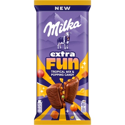 Milka Extra Fun tropický mix mliečna čokoláda 150 g