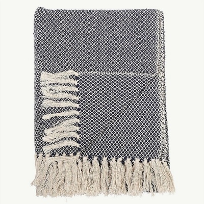 Bloomingville Modrá deka Throw 130x160