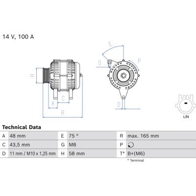 Alternátor BOSCH 0 986 085 130