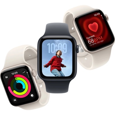 Apple Watch SE 3 (2025) Cellular 44mm Midnight Aluminium Case with Midnight Sport Band S/M MEPH4WF/A