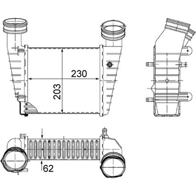 Chladič plniaceho vzduchu MAHLE ORIGINAL CI 347 000S (CI347000S)