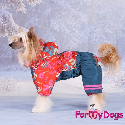 FOR MY DOGS Overal LETTERS RED