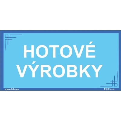 DUKO HOTOVÉ VÝROBKY Formát: 200 x 100 mm, Materiál: samolepící vinylová fólie