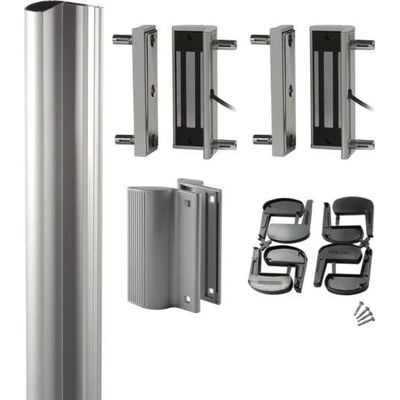 LOCINOX N LINE MAG KIT 3000 S - sada prídržných elektromagnetov, dorazové lišty a madlá, pre krídlové bránky, strieborný