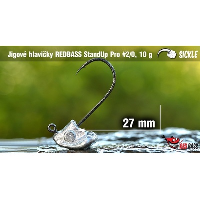 Red Bass jigová hlava StandUp Pro Sickle vel.2 10g