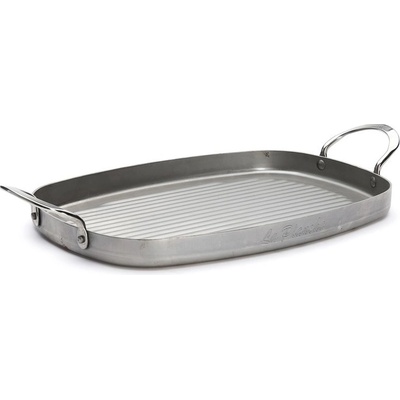 de Buyer Oválná pánev ke grilování Plancha MINERAL B 38x26cm vroubky