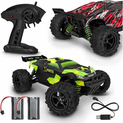 OVERMAX X-Monster 3.5 Truck RTR dálkově ovládané RC auto 30 km/h, 2 baterie, pohon všech kol, dojezd 100 m 2 sady karoserie 1:18