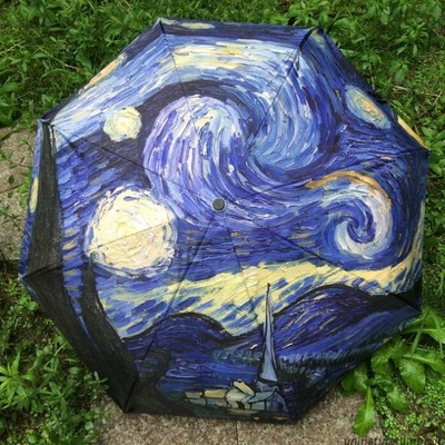 Dámský skládací deštník s motivem olejomalba-Van Gogh