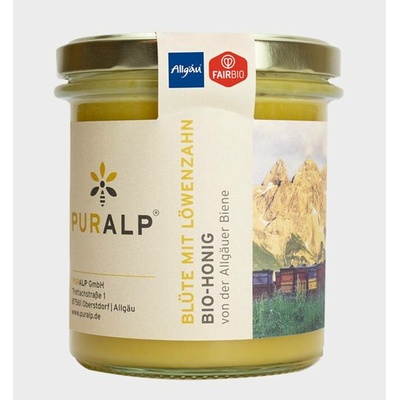 PURALP BIO pampeliškový med -400g Alpy-Německo
